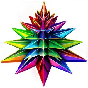 Colorful Christmas Tree Star Png Jfd PNG Image