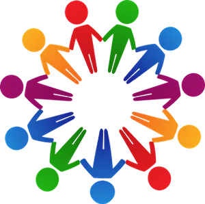 Colorful Circleof Friends Graphic PNG Image