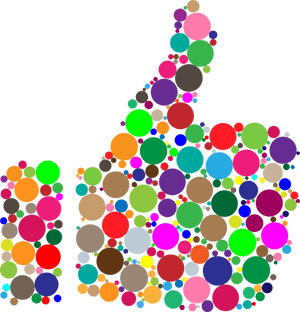 Transparent Arm Circles Clipart - Thumbs Up Png Colorful, Png Download PNG image with transparent background