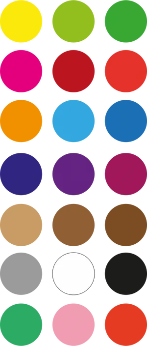 Colorful Circles Palette Graphic PNG Image