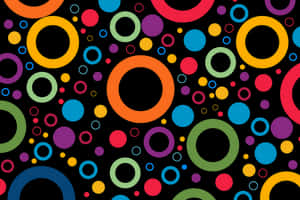 Colorful Circles Pattern Wallpaper PNG image with transparent background