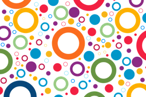 Colorful Circles Pattern Wallpaper PNG Image