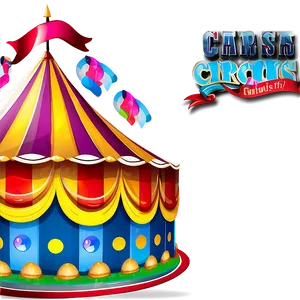 Colorful Circus Tent Graphic Png 06132024 PNG Image