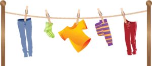 Colorful Clothes Hangingon Line PNG Image