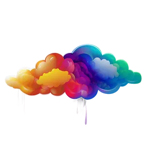 Colorful Cloud Vector Set Png Pja PNG Image