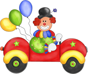 Clown Png Photos - Clown In A Car Clipart PNG image with transparent background