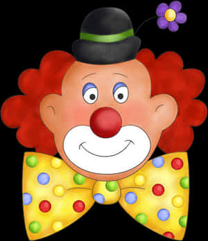 Colorful Clown Illustration PNG image with transparent background