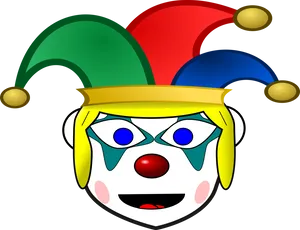 Colorful Clown Vector Illustration PNG Image