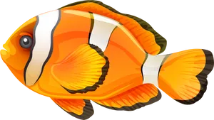 Colorful Clownfish Illustration PNG Image