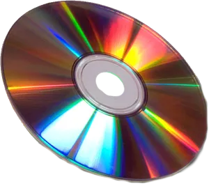 Colorful Compact Disc Reflection PNG Image