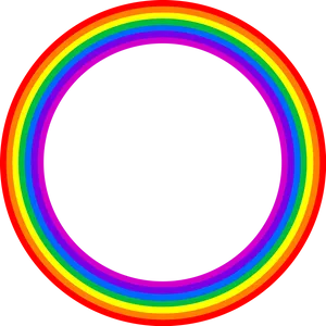 Colorful Concentric Rainbow Circles PNG Image