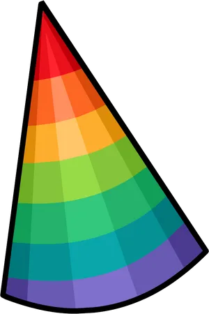 Colorful Cone Party Hat PNG Image