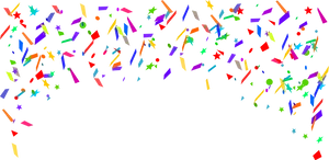 Colorful Confetti Celebration Background PNG Image