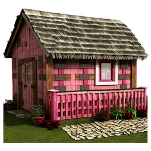 Colorful Cottage Facade PNG 06202024 PNG