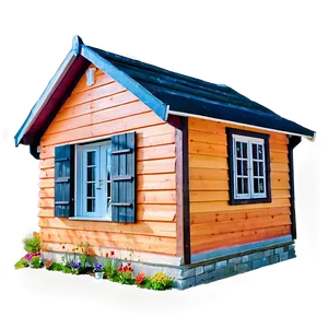 Colorful Cottage Facade Png Fae PNG Image