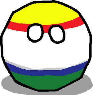 Colorful Countryball Character PNG Image