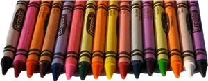 Colorful Crayola Crayons Array PNG Image