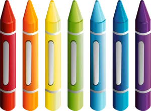 Colorful Crayonsina Row PNG Image