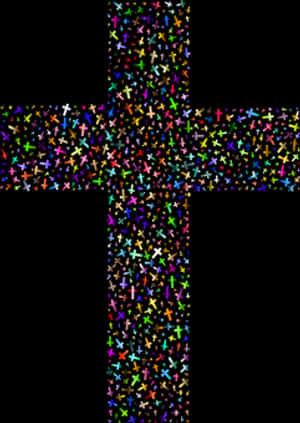Colorful Cross Pattern PNG image with transparent background