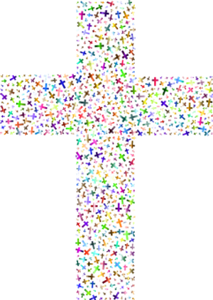 Colorful Cross Pattern PNG Image