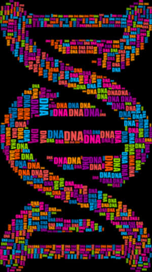 Colorful D N A Strand Word Cloud PNG