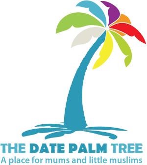 Colorful Date Palm Tree Logo PNG image with transparent background