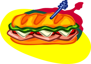 Vector Illustration Of Sea Submarine Or Hoagie Hero - Reading Comprehension On Making Sandwich, HD Png Download PNG with transparent background