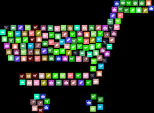 Colorful Digital Arrow Formation PNG image with transparent background