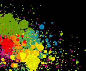 Colorful_ Digital_ Paint_ Explosion PNG
