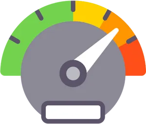 Colorful Digital Speedometer Graphic PNG Image