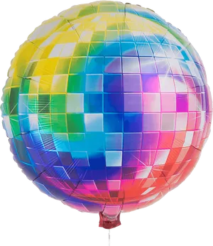 Colorful Disco Ball Balloon PNG Image