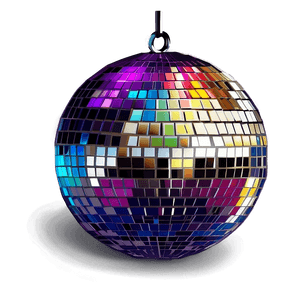 Colorful Disco Ball PNG image with transparent background