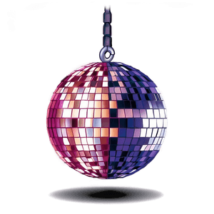 Colorful Disco Ball Illustration PNG image with transparent background