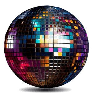 Colorful Disco Ball Reflections PNG image with transparent background
