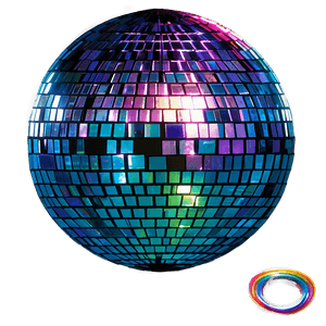Colorful Disco Ball Sparkle PNG image with transparent background