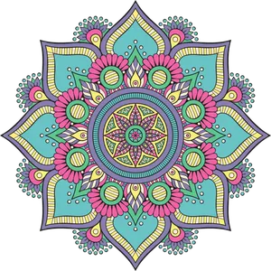 Colorful Diwali Mandala Design PNG Image