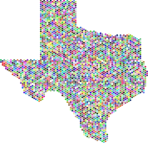 Colorful Dot Mapof Texas PNG Image