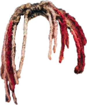 Colorful Dreadlocks Isolatedon Black PNG Image