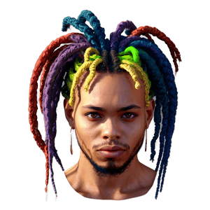 Colorful Dreads Ideas PNG jfo64 PNG image with transparent background