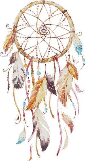 Colorful Dreamcatcher Artwork PNG image with transparent background
