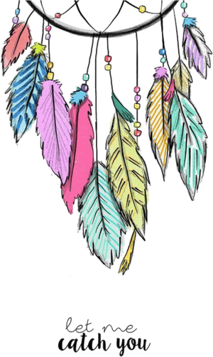 Colorful Dreamcatcher Artwork PNG image with transparent background
