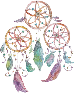 Colorful Dreamcatcher Artwork PNG Image