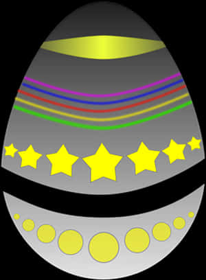 Colorful Easter Egg Graphic PNG image with transparent background