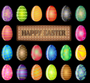 Colorful Easter Eggs Collection PNG with transparent background