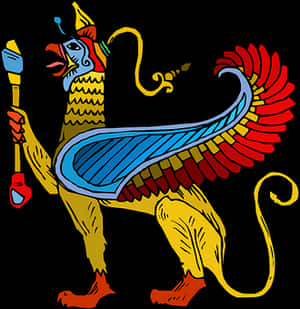 Colorful_ Egyptian_ God_ Anubis_ Illustration PNG