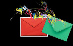 Colorful Email Explosion PNG image with transparent background