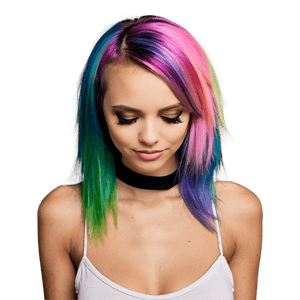 Colorful Emo Hair Design PNG 6 PNG
