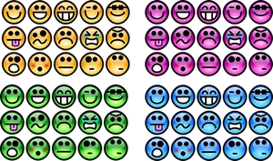 Colorful_ Emoji_ Collection PNG Image