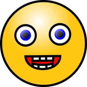 Colorful Eyed Smiley Face Graphic PNG Image