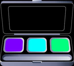 Colorful Eyeshadow Palette Graphic PNG image with transparent background